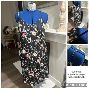 Torrid black floral sundress